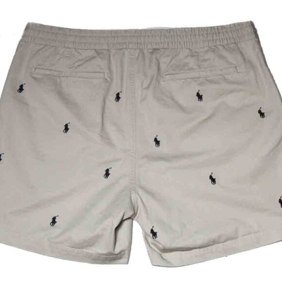 Polo Ralph Lauren Embroidered Polo Pony Emblem Chinos Shorts Khaki Men's Size XL - Picture 2 of 3